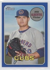 2018 Topps Heritage Minor League Edition Blue 82/99 Jose Albertos #47 0ve7