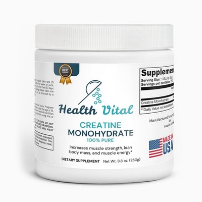 Health Vital Best Creatine Monohydrate 100% Pure Increase Muscle Strength