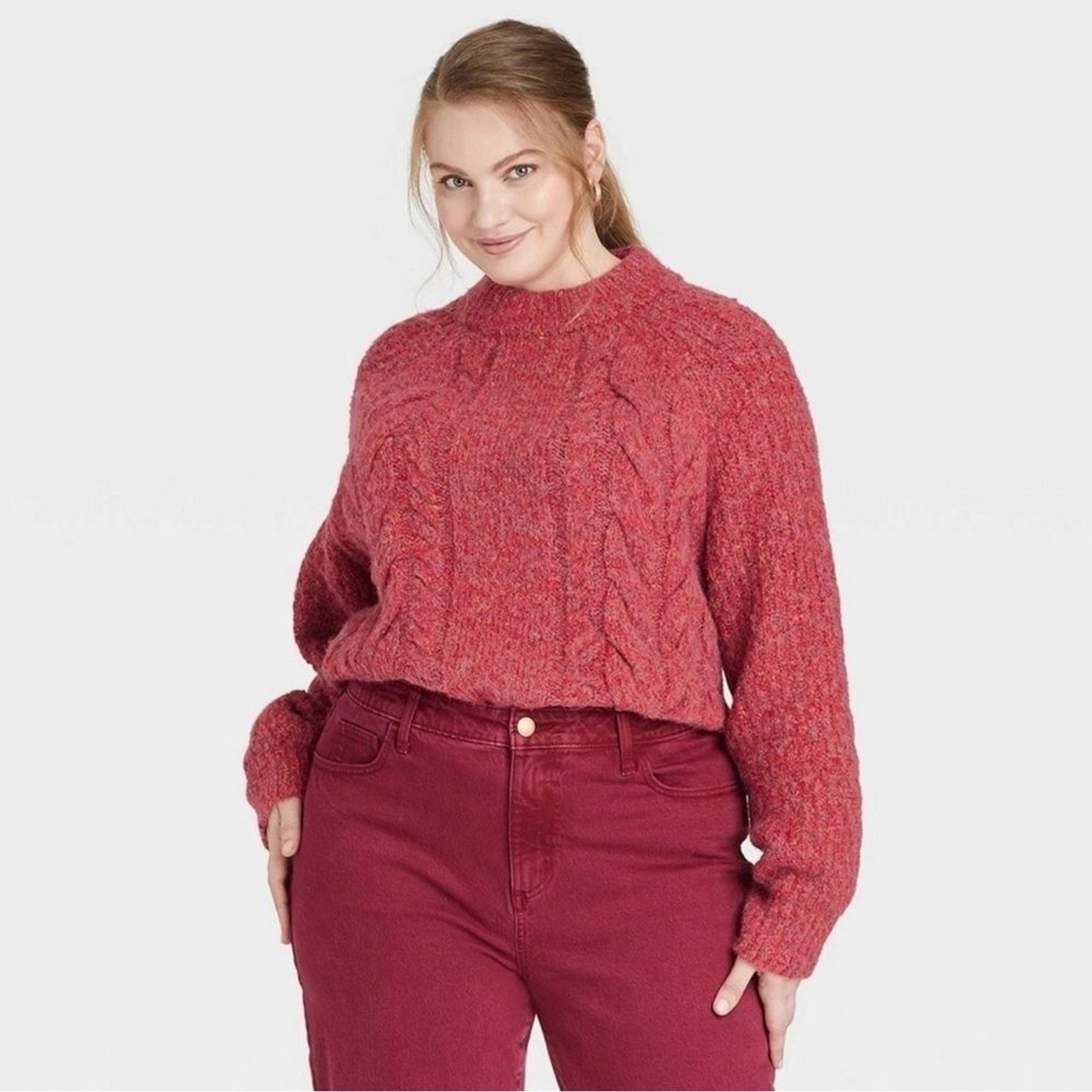 Universal thread mock turtleneck pullover sweater… - image 1