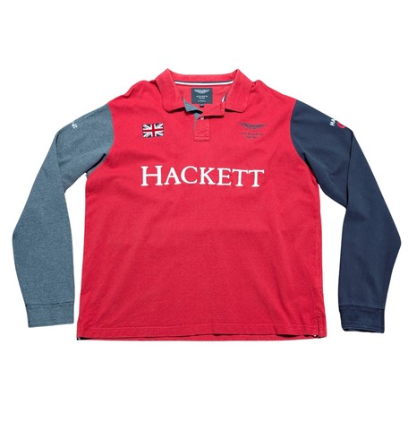 Hackett, Abbigliamento Uomo | Polo Vintage Hackett Aston Martin Racing Manica Lunga Taglia XXL