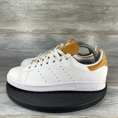 Adidas Men s Stan Smith Snakeskin Legacy Gold Yellow White Sneakers Size 7.5
