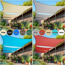 Colourtree Rectangle Sun Shade Sail UPF50 UV Block Outdoor Canopy