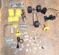 Modern Meccano Erector Set Lot - Wrenches Tools, wheels, screws and misc parts