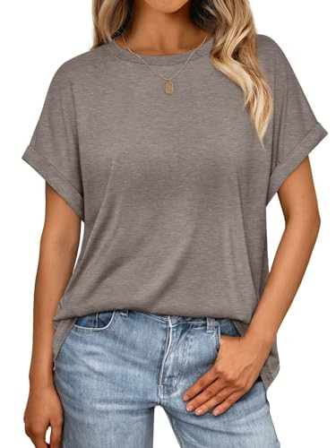 Damen Sommer Tops Frühling Mode Oversize Business X-Large Kaffee Grau - Bild 1 von 6