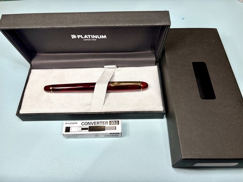 Platinum #3776 Century Fountain Pen Burgundy 14kt Music Nib with Converter