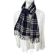 Burberrys of London 100 Lambswool Plaid Scarf Made in England