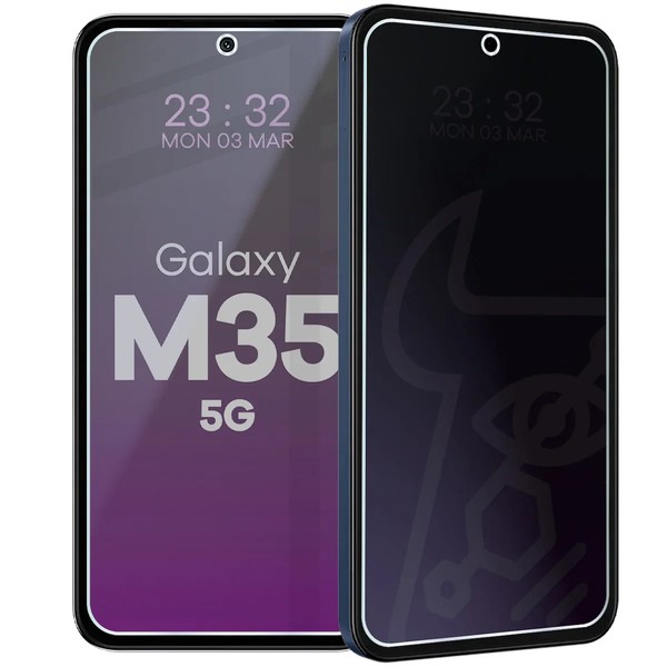 Sichtschutzglas FüR Galaxy M35 5G Bizon Blickschutz Schutzglas Hybridglas Glas-image