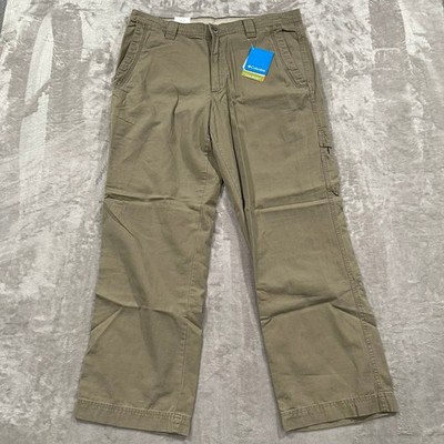 Columbia Pants Mens 36x30 Brown Khaki Straight Hiking Outdoor Casual Omni Shield