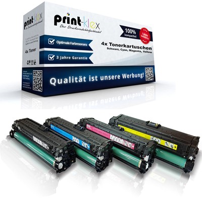 4x Premium Tonerkartuschen für HP LaserJet-Enterprise-700-Color-M-775-dn-MFP Las