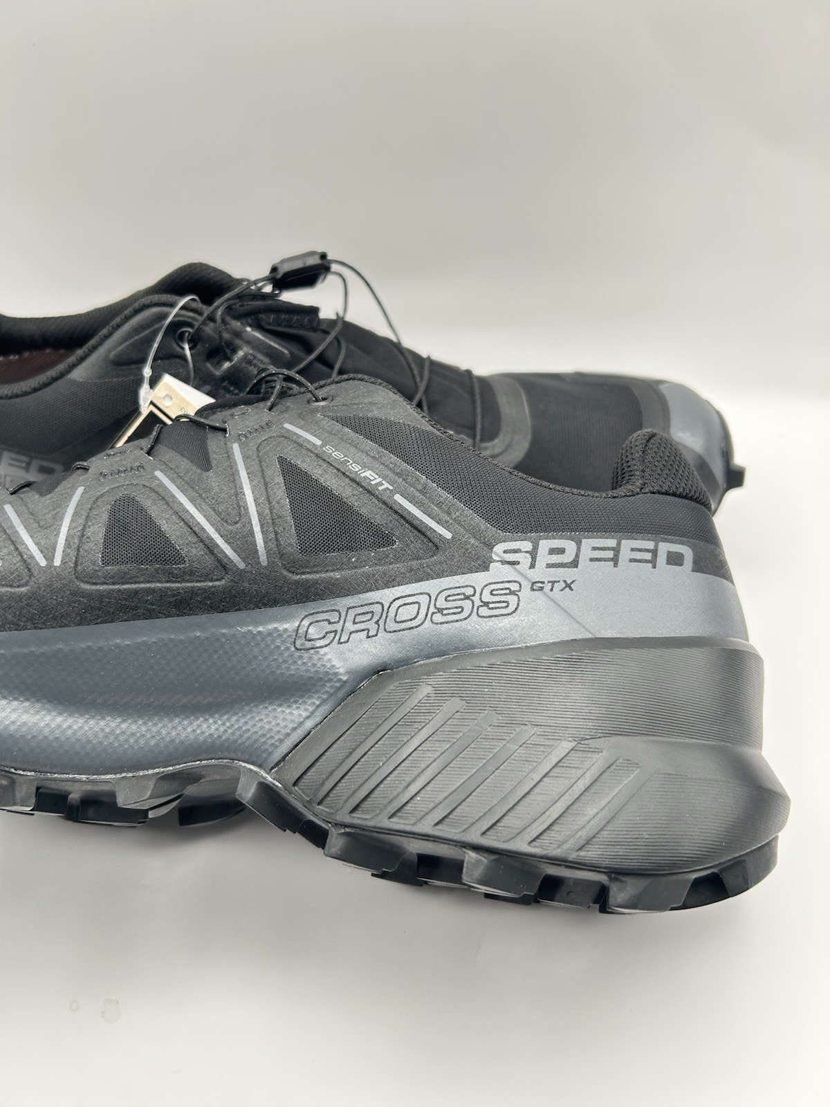 NUOVE scarpe Salomon Speedcross GTX Gore Tex da uomo taglia 11 trail trekking nere