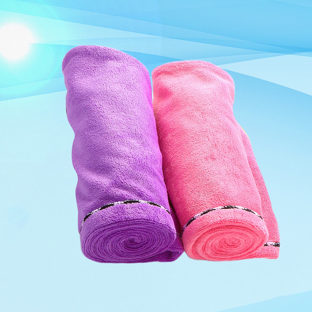 2PCS Microfiber Hair Drying Caps Water Absorption Hair Turban Lace Dry Hair Hat