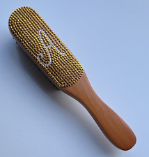 Handmade bedazzled wood slick back Brush