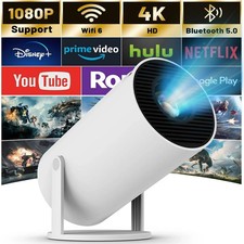 NEW Mini Projector WIFI 6 and Bluetooth 4K 1080P 130'' Screen Movie Projector