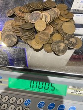1.0 kg of pre decimal copper coins mostly  pennies some Victorian  