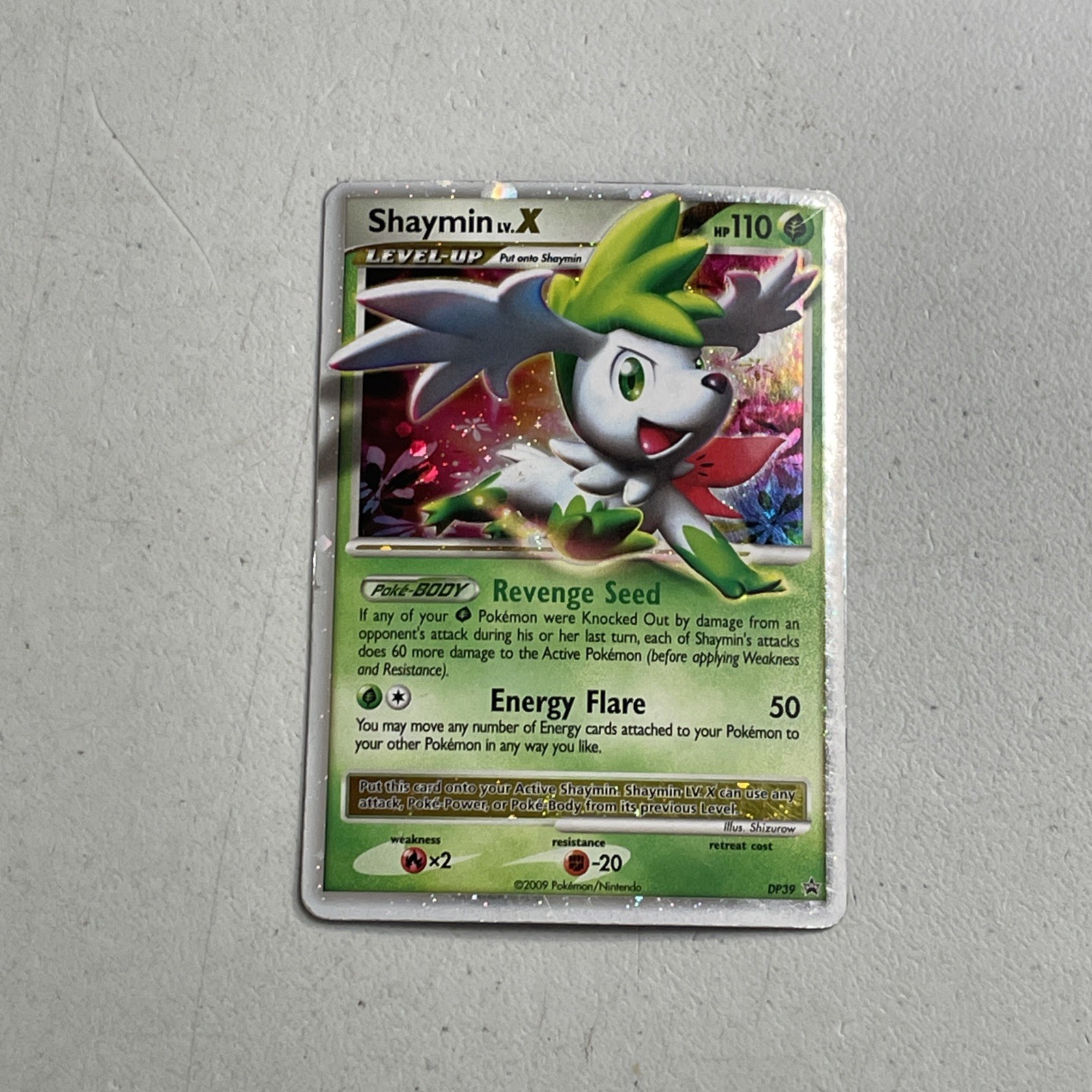 Pokemon TCG 2009 Diamond & Pearl Black Star Promo Card -- Shaymin Lv.X DP39 Holo