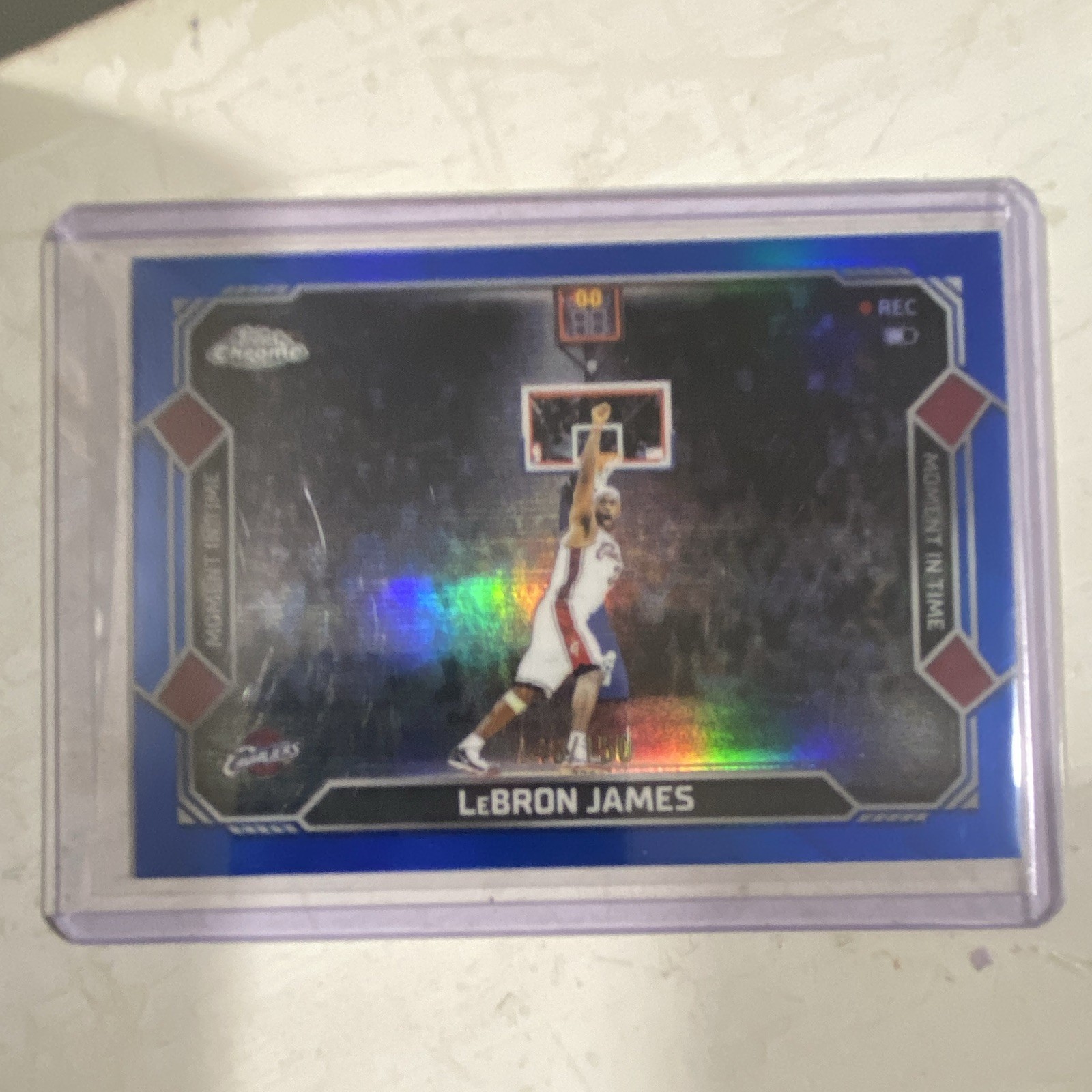 LeBron James 2009 Topps Chrome Moment in Time MT-13 Blue /50 Cavaliers