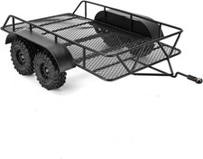 RC Anhänger Metall Doppelachse schwarz 41x25x10cm für TRX4M K10 Crawler Zubehör
