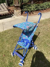 *RARE* VINTAGE 90S FOLDABLE BABY TODDLER STROLLER CLOWN/JESTER PRINT W/CANOPY