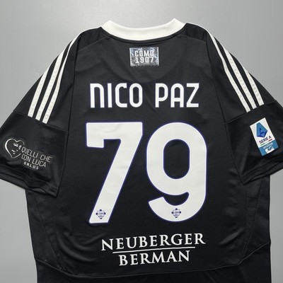 COMO 1907 ADIDAS 2024/2025 FOOTBALL THIRD JERSEY #79 NICO PAZ SIZE