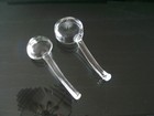 CRYSTAL GLASS LADLE CONDIMENT SPOONS (2) — photo 8