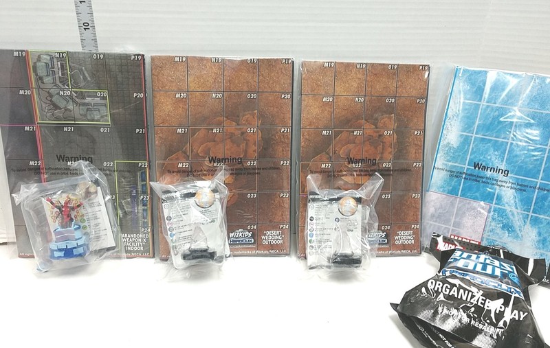 HeroClix Lot Of 4 New Figures & Maps See Photos