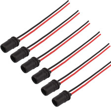 6PCS T10 W5W 194 Bulb Socket Pre Wired Harness Connector Adapter for Car