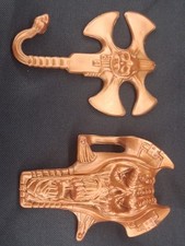 He Man New Adventures Battle Blade and shield Skeletor 1990 Accessory Original