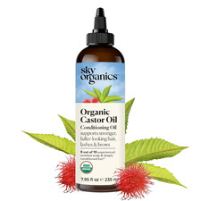 Castor Oil - USDA Certified Organic Hair Oil for Hair Growth, Skin, Face, Eyelas