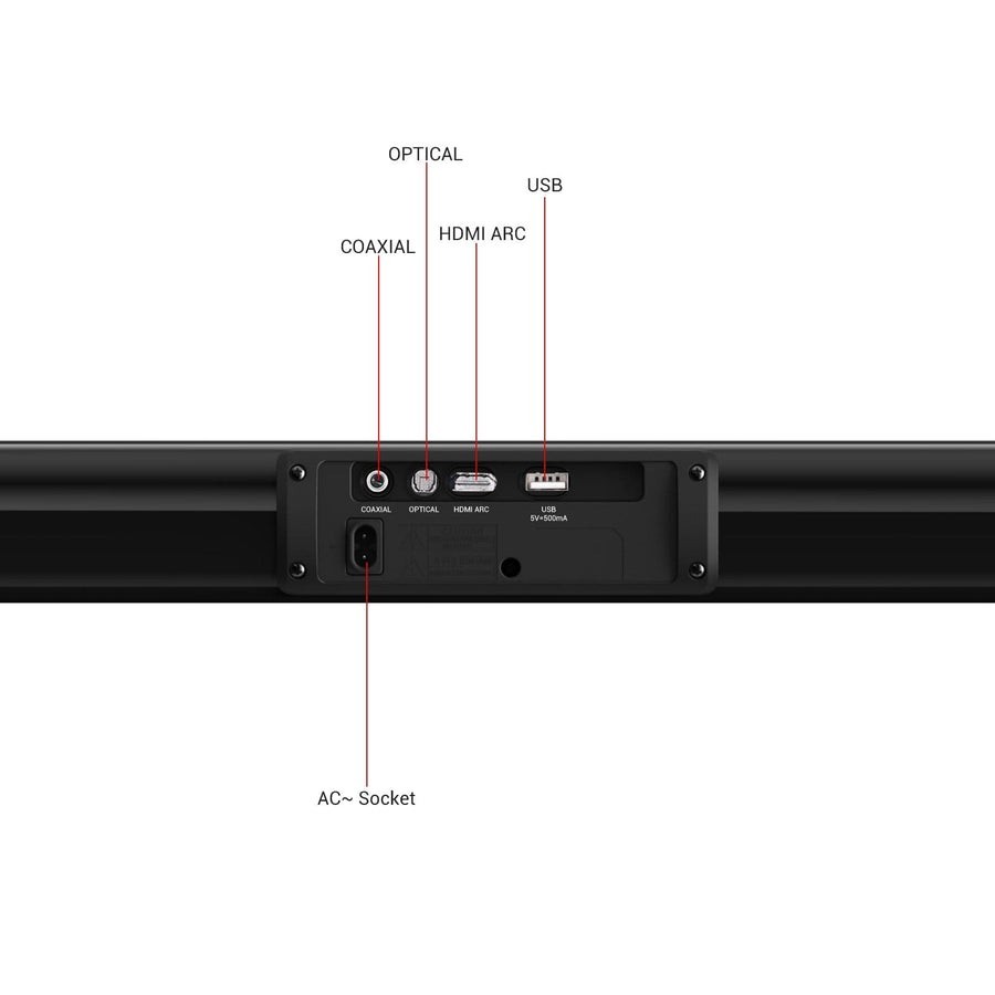 SYLVOX Elf S2 Soundbar Bluetooth 2.0, Waterproof IP65, Outdoor TV Compatible