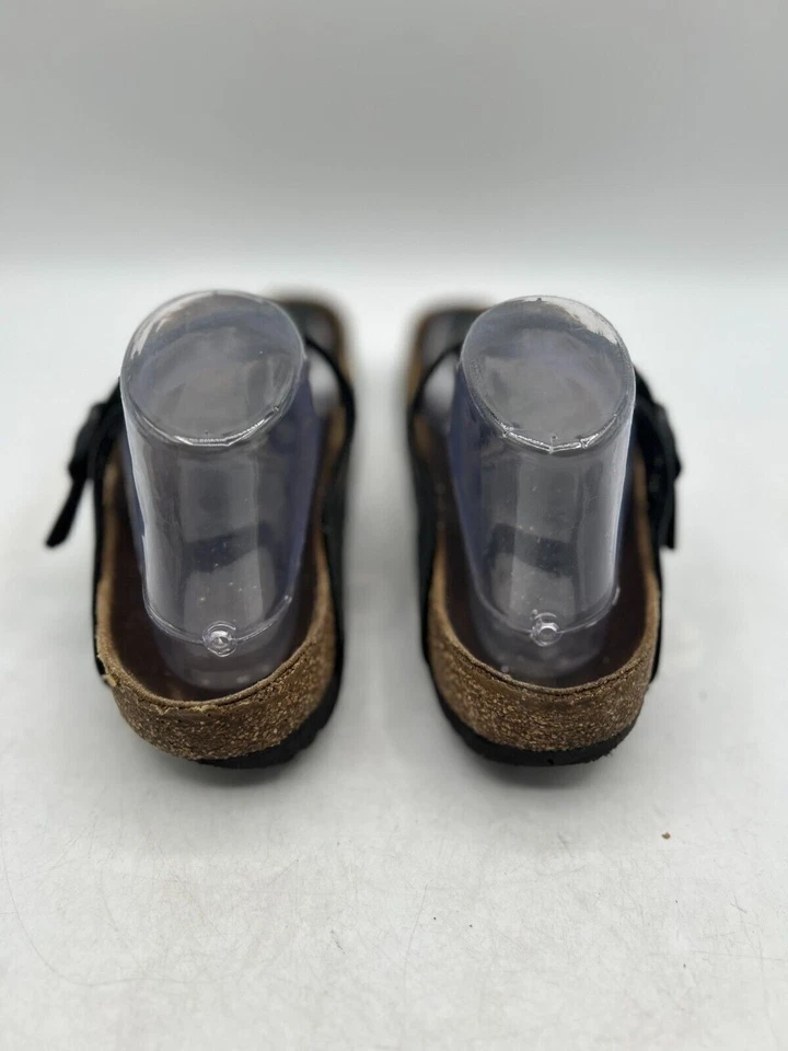 Sandalia Birkenstock Gizeh Chanclas Para Hombre Talla 10 Cuero Negro Punta Abierta Sin Cordones Foto 3 de 4