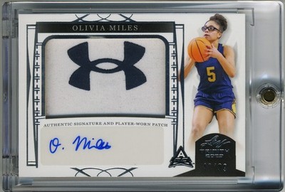 2023 Leaf Trinity PA-OM1 Olivia Miles Under Armour Logo Auto Patch /99