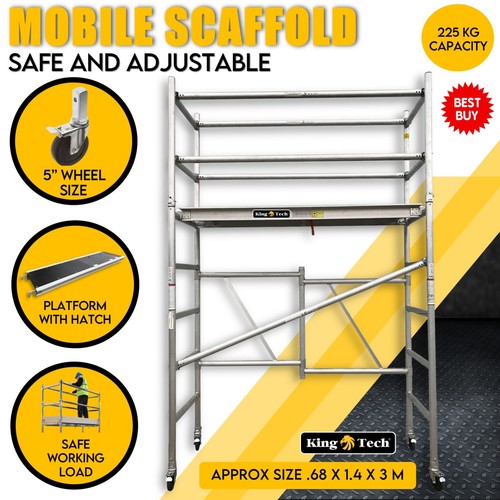 3M Mobile Scaffold Aluminium - 225KG Capacity - Portable Safety ...