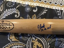 Autographed Jeff Burroughs, Baseball Bat, Texas Rangers, in a tube