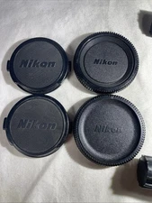 Nikon Lens Caps Lot – 2 Rear Caps + 2 Front 52mm Snap-On Caps – Made in Japan