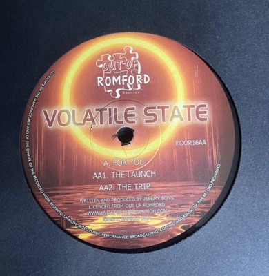 Volatile State  For You EP  Old Skool/Hardcore/Mint/12   New Decade/DJ Infinity 