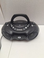 Memorex Portable CD Player AM/FM Radio Boombox No AC Cord MP3851BLK Tested