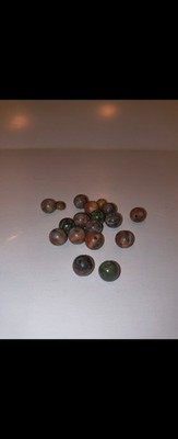 Glass brown green grey marble craft bead jewelry