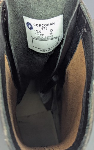 Botas de Salto Corcoran 975 Hechas en EE. UU. Cuero Negro Talla 12D - Imagen 9 de 10