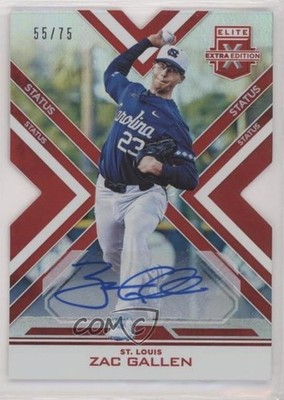 2016 Panini Elite Extra Edition Status Red Die-Cut 55/75 Zac Gallen Auto r7d