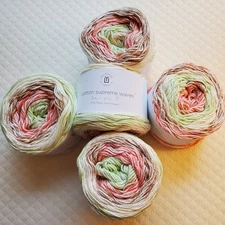 Universal Yarn 100% Cotton Supreme Waves Autumn Apple 100 g/230 yd New Striping