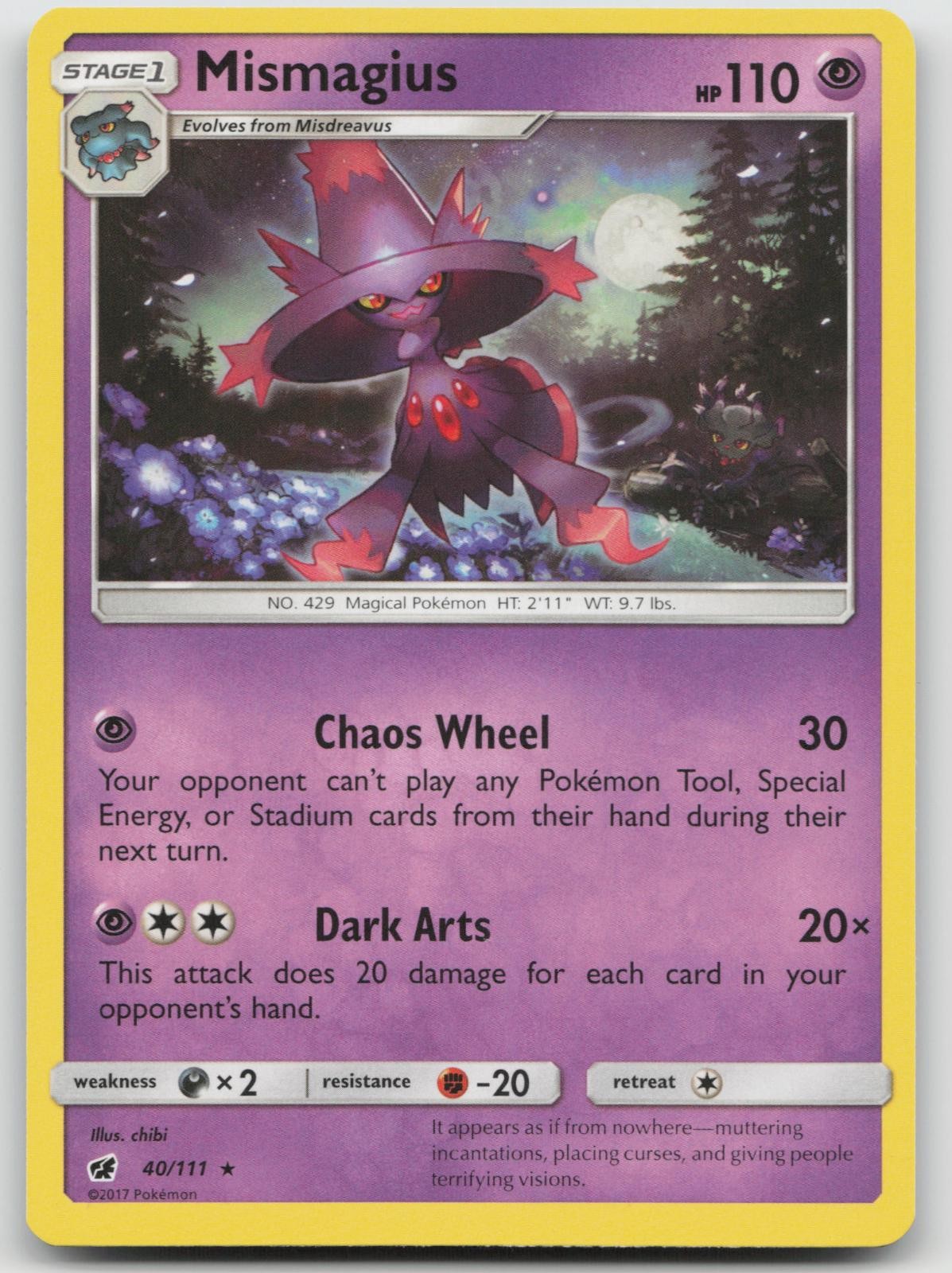 Mismagius 40/111 Crimson Invasion Pokemon LP