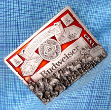 Budweiser Beer Wagon Clydesdale Horses Promo Belt Buckle Vtg 70s Marathon.SHY006