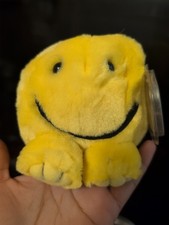 VintageSwibco Puffkins HAPPY Plush Yellow Smiley Face 6684 W/ Protected Tag