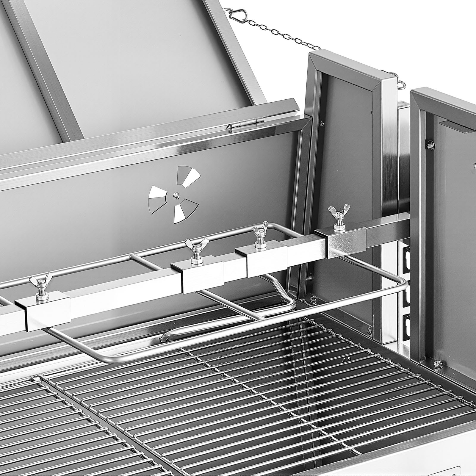 barbecue électrique hauteur ajustable – vue détaillée