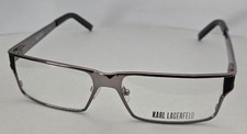 Vintage  Rare KARL LAGERFELD EYEGLASSES KL 121 509 Black  Silver 53-15-140 NEW