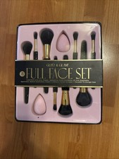 Rare TikTok Glitz and Glam 11 Piece Full Face Set Rhinestone Makeup Brush Black