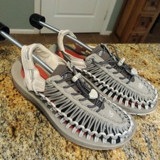 Keen Uneek Women's Sandals Outdoor Water Boat Shoes Gray Burnt Orange Size US 9