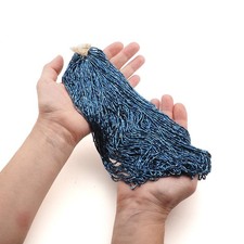 lot 190g Czech blue metallic hexagon bugle glass beads 10 bpi