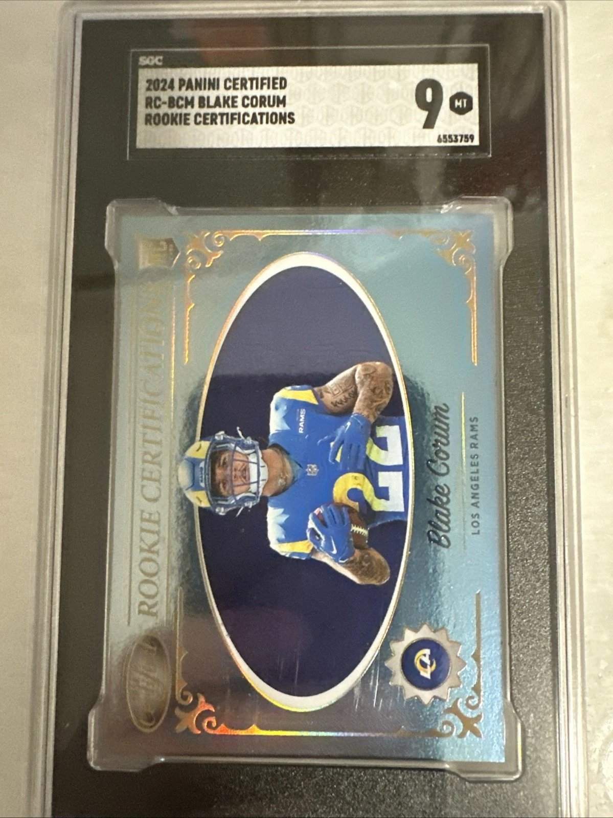 Blake Corum Panini Certified Rookie Certifications #RCBCM Base