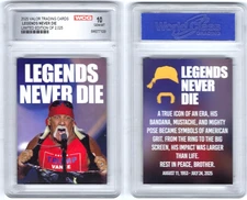 HULK HOGAN LEGENDS NEVER DIE VALOR TRADING CARD GRADED WCG 10 GEM-MT